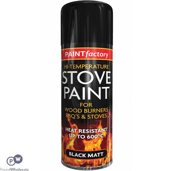 Stove Black High Temp Spray Paint 400ml