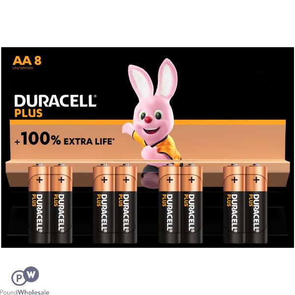 Duracell Plus AA Batteries 8 Pack