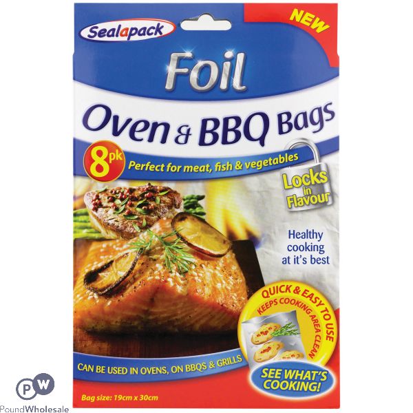 Sealapack Foil Oven & BBQ Bags 8 Pack