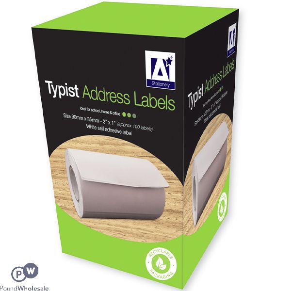Typist Address Labels 100 Pack
