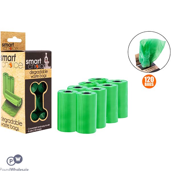 Smart Choice Degradable Dog Poop Bags 8 Pack