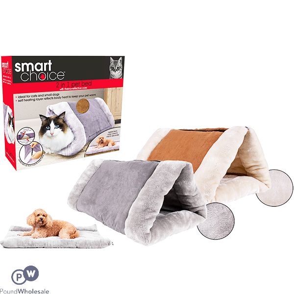 Smart Choice Cosy Save Tunnel Cat Bed & Mat Assorted Colours