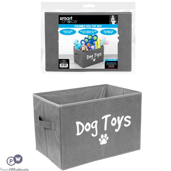 Smart Choice Folding Dog Toy Grey Storage Box