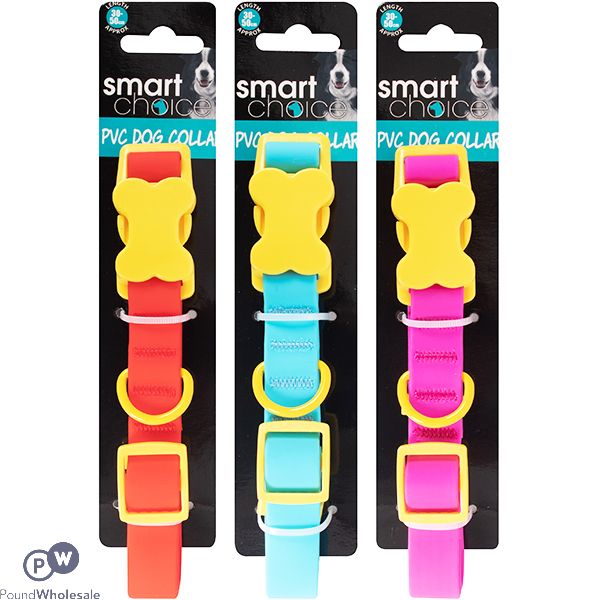 Smart Choice Bright PVC Dog Collar 30cm-50cm Assorted Colours