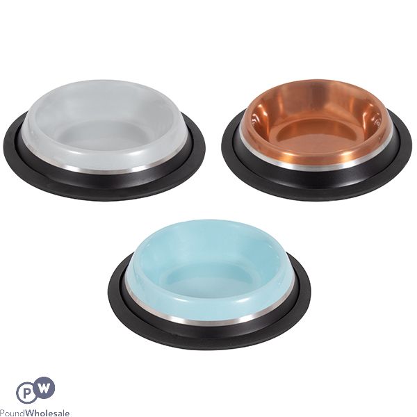 Smart Choice Stripe Stainless Steel Pet Bowl 180ml Assorted