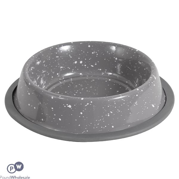 Smart Choice Speckled Stainless Steel Pet Bowl 400ml