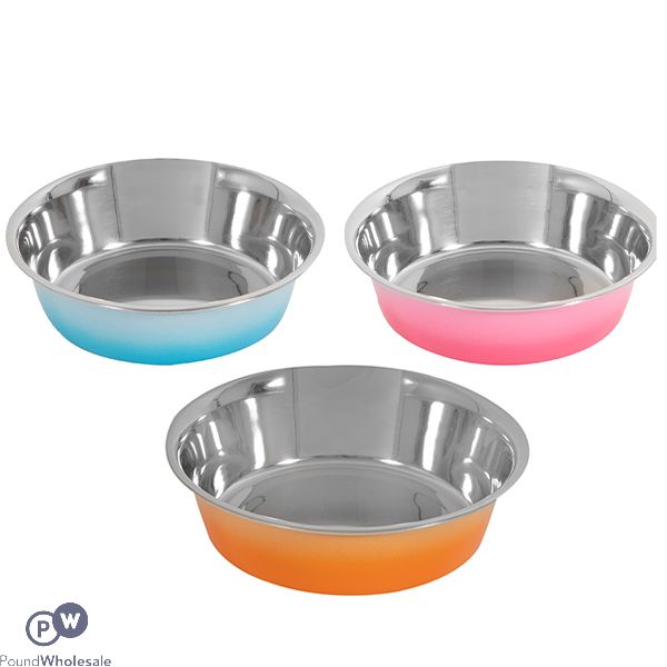 https://www.poundwholesale.co.uk/media/catalog/product/cache/e7a21a03a2a342dff58524efca34da98/s/c-19644-24039/smart-choice-summer-ombre-stainless-steel-pet-bowl-400ml-assorted-colours.jpg