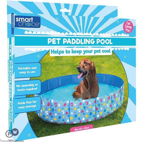 Smart Choice Summer Foldable Pet Paddling Pool 80cm X 25cm