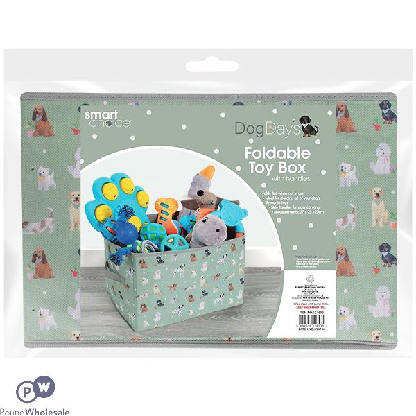 Smart Choice Dog Days Foldable Toy Box 37cm X 25cm X 25cm