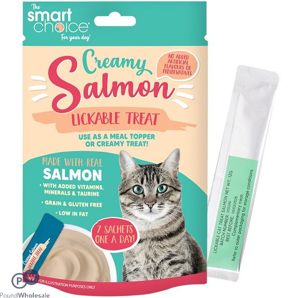 Smart Choice Creamy Salmon Lick Cat Treat 7 Pack 84g