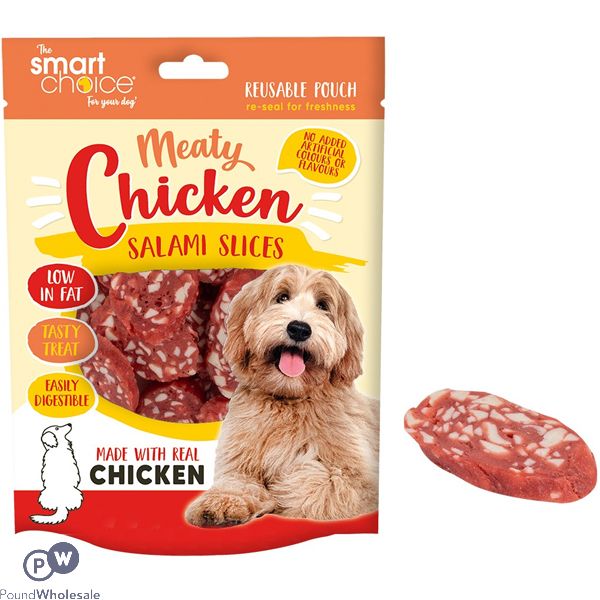 Smart Choice Meaty Chicken Salami Slice Dog Treats 18 Pack 120g