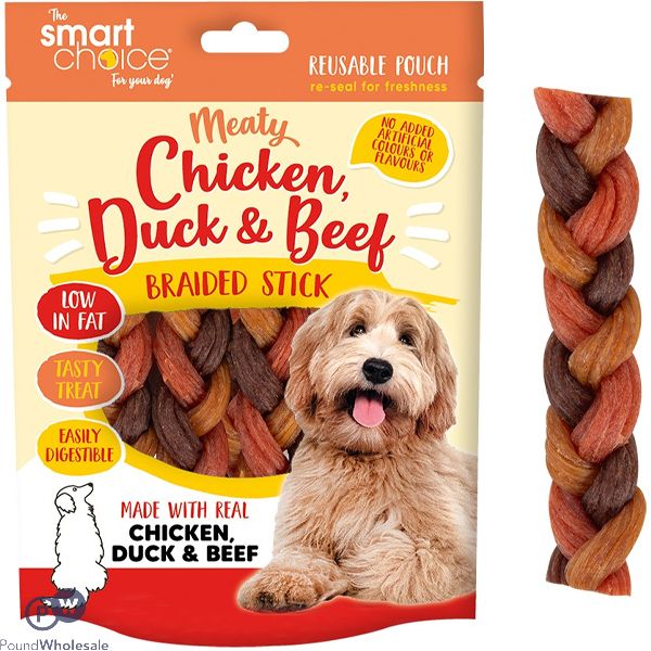 Smart Choice Meaty Trio Braided Dog Treat 4 Pack 120g