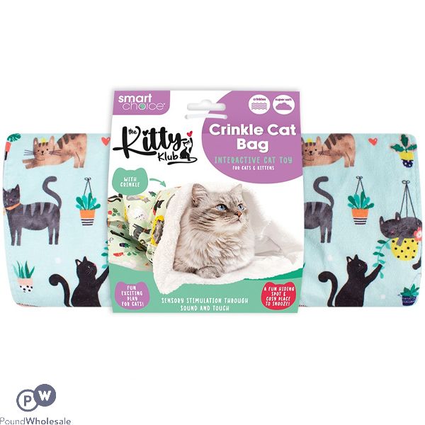 Smart Choice Crinkle Cat Bag Toy