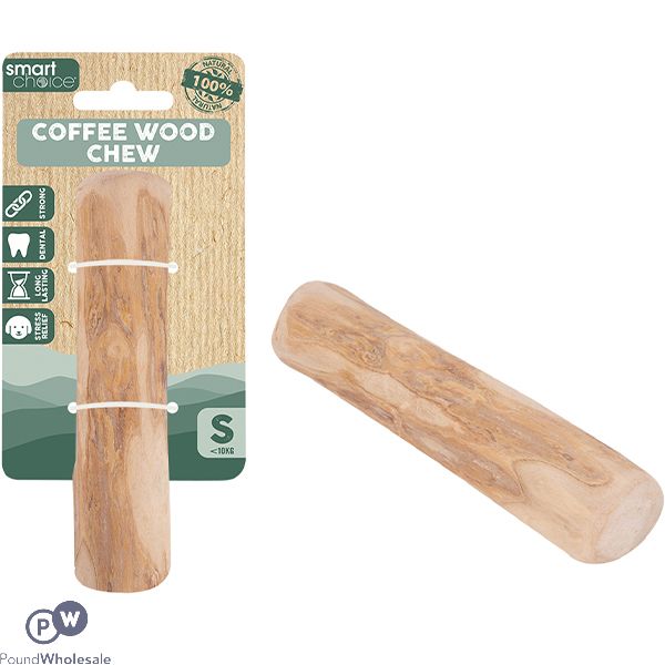 Smart Choice 100% Natural Coffee Wood Dog Stick Small