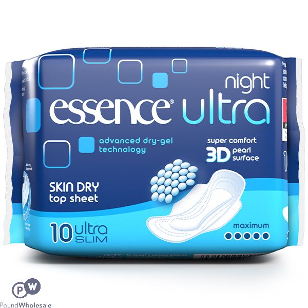 Essence Ultra Slim Night Sanitary Pads 10 Pack