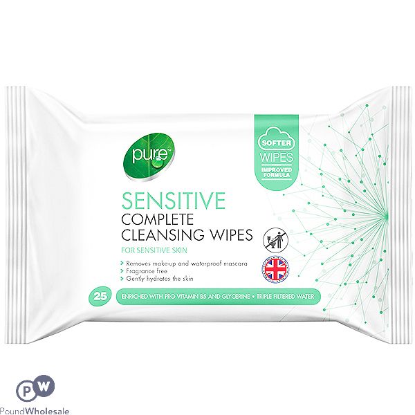 Pure Sensitive Complete Cleansing Wipes 25 Pack