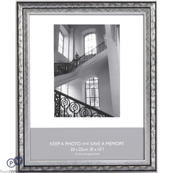 Photo Frame Silver Swirl 8" X 10"