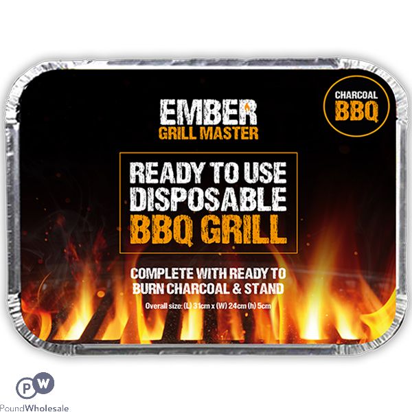 Ember Disposable Charcoal Bbq Grill 31cm X 24cm X 5cm