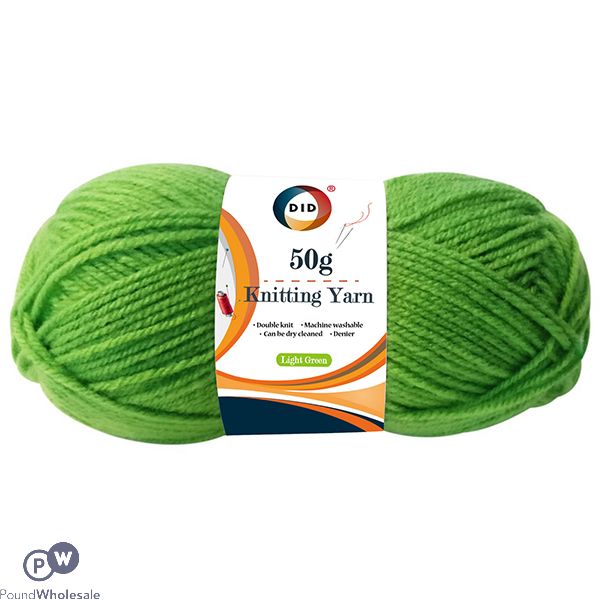 DID Light Green Knitting Yarn 50g