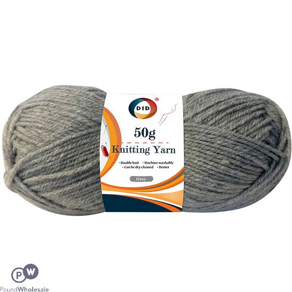 DID Grey Knitting Yarn 50g