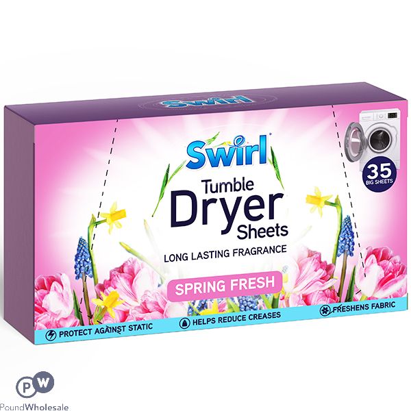 Swirl Spring Fresh Tumble Dryer Sheets 35 Pack