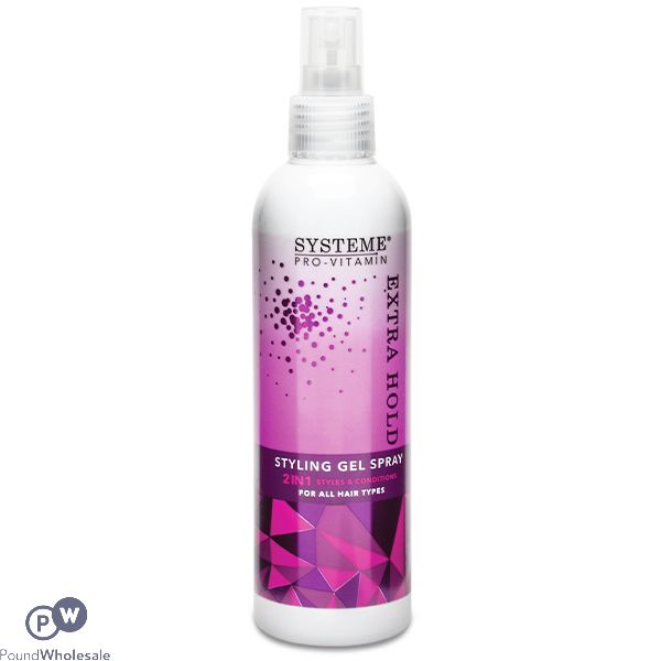 Systeme Pro-Vitamin Extra Hold 2-In-1 Conditioning Styling Gel Spray 250ml