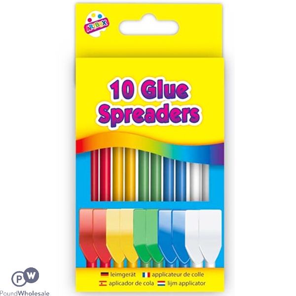 Artbox Assorted Colour Glue Spreaders 10 Pack