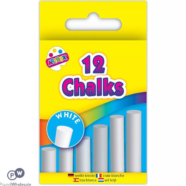 12 WHITE CHALKS