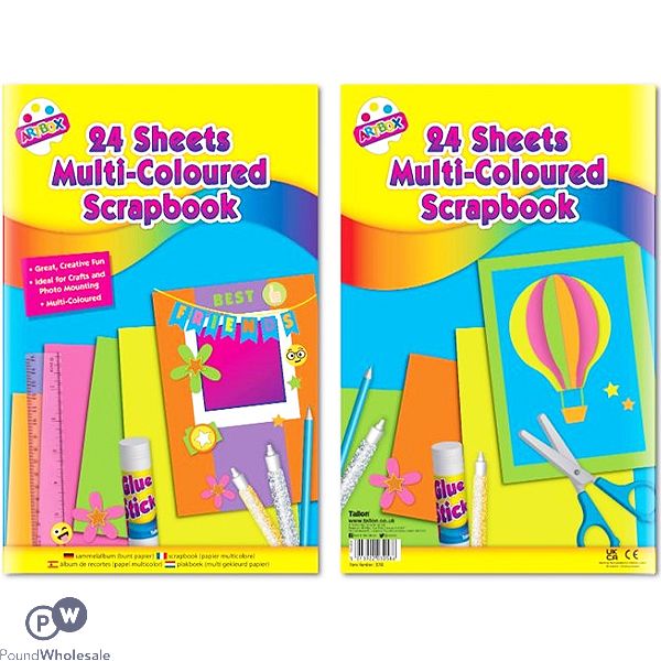 Artbox Scrapbook Multi-Coloured Paper 24 Sheets