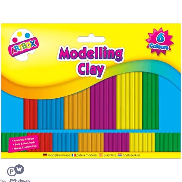 Artbox Modelling Clay Assorted Colours 6 Strips