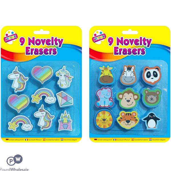 Artbox Owl & Cupcake Novelty Erasers 9 Pack