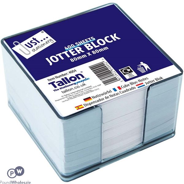 Just Stationery 400 Sheet Jotter Block 