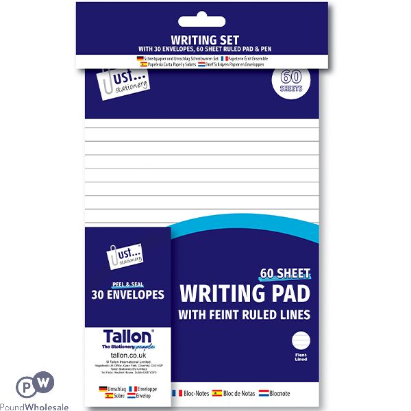 Just Stationery Paper, Envelopes & Pen Writing Set 91pc