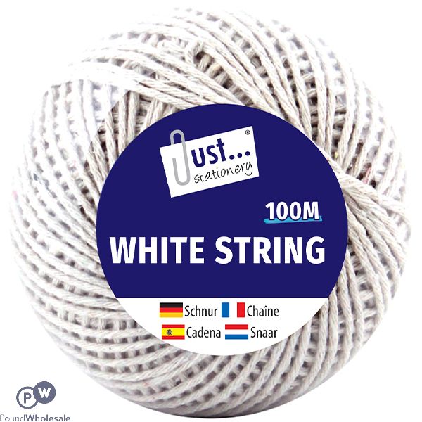 Just Stationery White String 100m