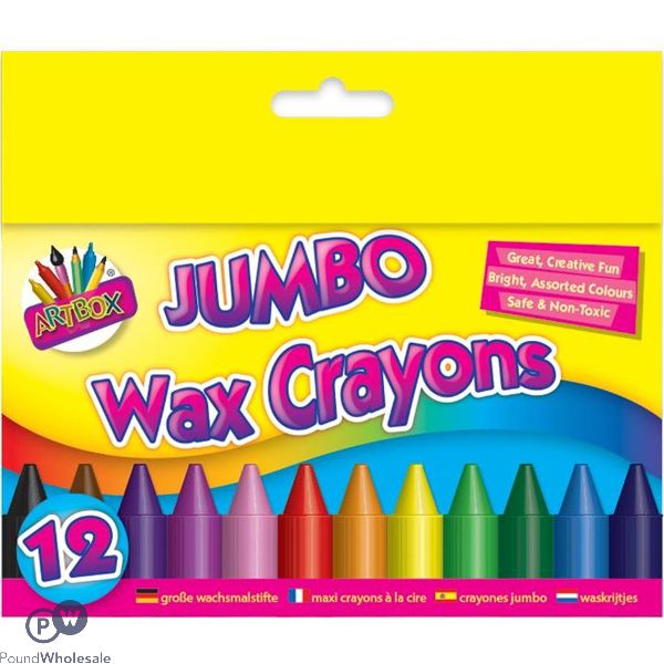 Artbox Jumbo Wax Crayons Assorted 12 Pack