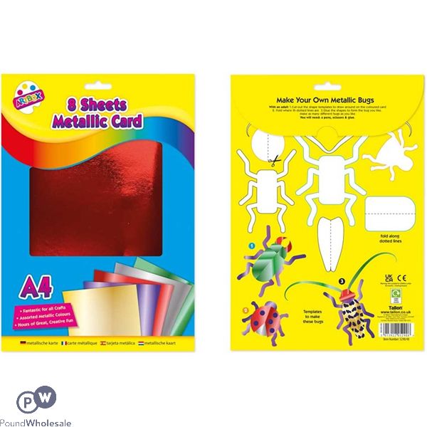 Artbox A4 Metallic Boards 8 Pack