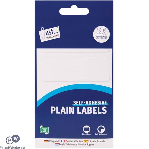 Just Stationery Sticky Labels 128 Labels 70 X 25mm