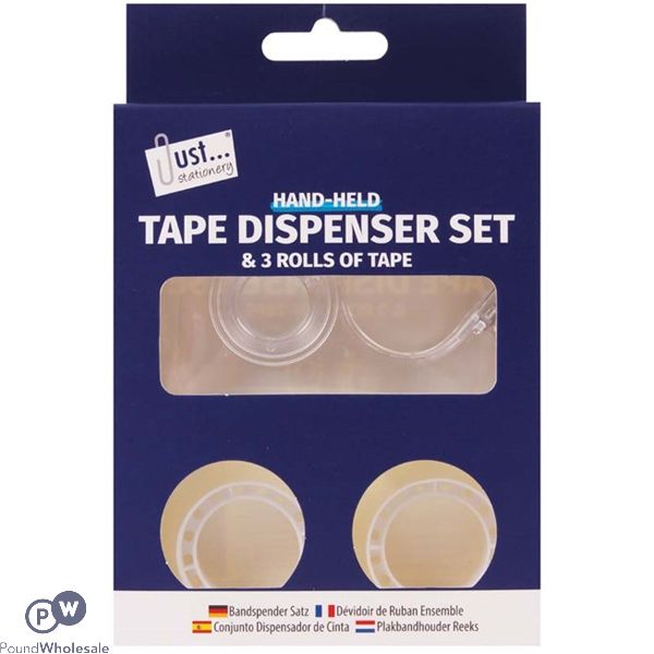 Just Stationery Dispenser Set With 3 Tape Rolls