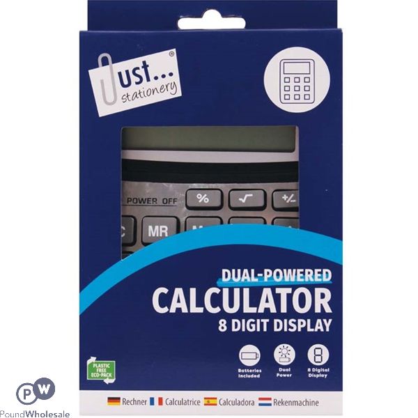 Just Stationery Mini 8 Digit Calculator 104 X 152mm