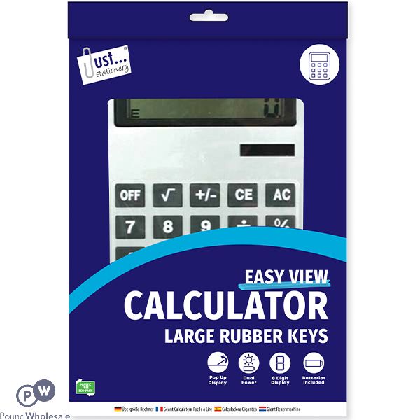 Just Stationery A4 Giant Calculator 210 X 295mm