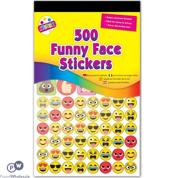 Artbox Emoji Face Stickers 500 Pack