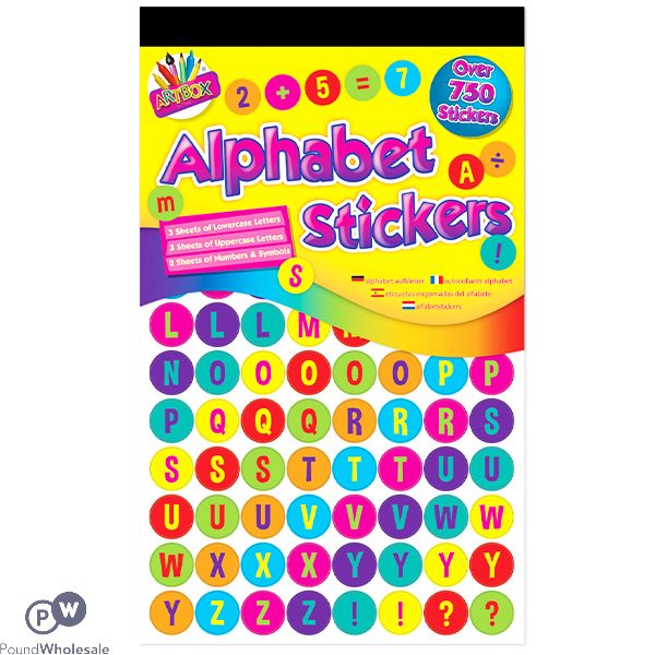 Artbox Alphabet & Number Stickers 750 Pack