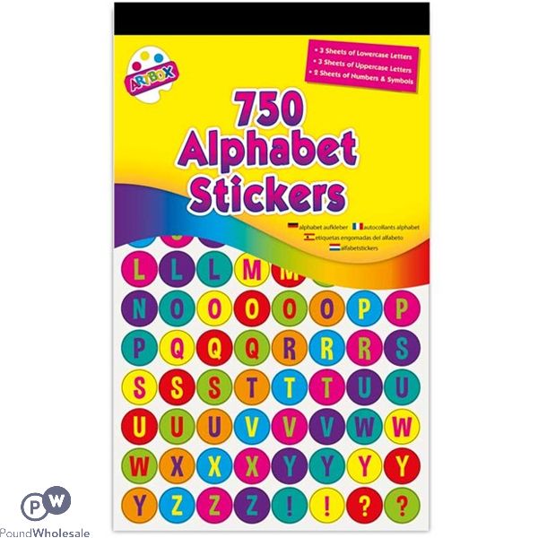 Artbox Alphabet & Number Stickers 750 Pack