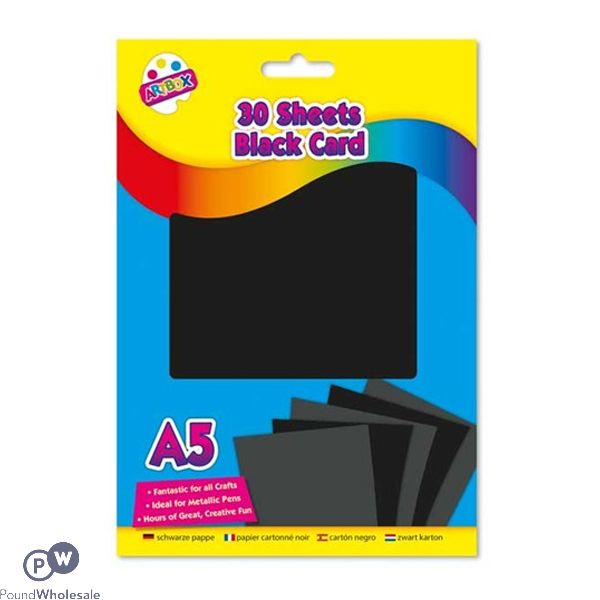 Artbox A5 Black Craft Card 30 Sheets