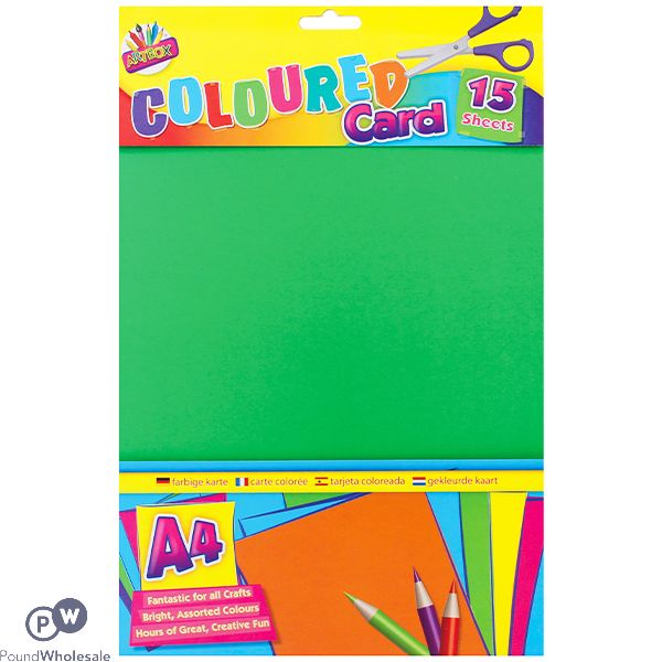 Artbox A4 Assorted Colour Craft Card 15 Sheets