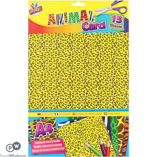 Artbox A4 Animal Print Craft Card 15 Sheets