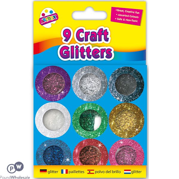 Artbox Metallic Colour Glitter Pots 16g 9 Pack