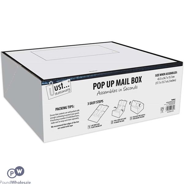 Just Stationery Pop Up Mailing Boxes Large 44.7 X 34.7 X 15.7cm