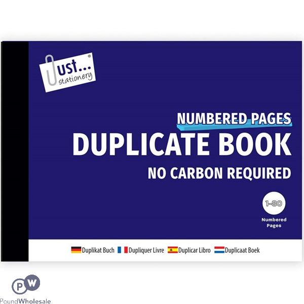 Just Stationery Half Size Duplicate Book 80 Pages