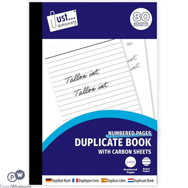 Just Stationery Duplicate Book 80 Pages 